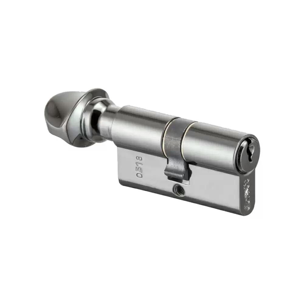 Dorset CL 101 One Side Key & One Side Knob Euro Profile Pin Cylinder Lock - 60 mm (Titanium Matt)
