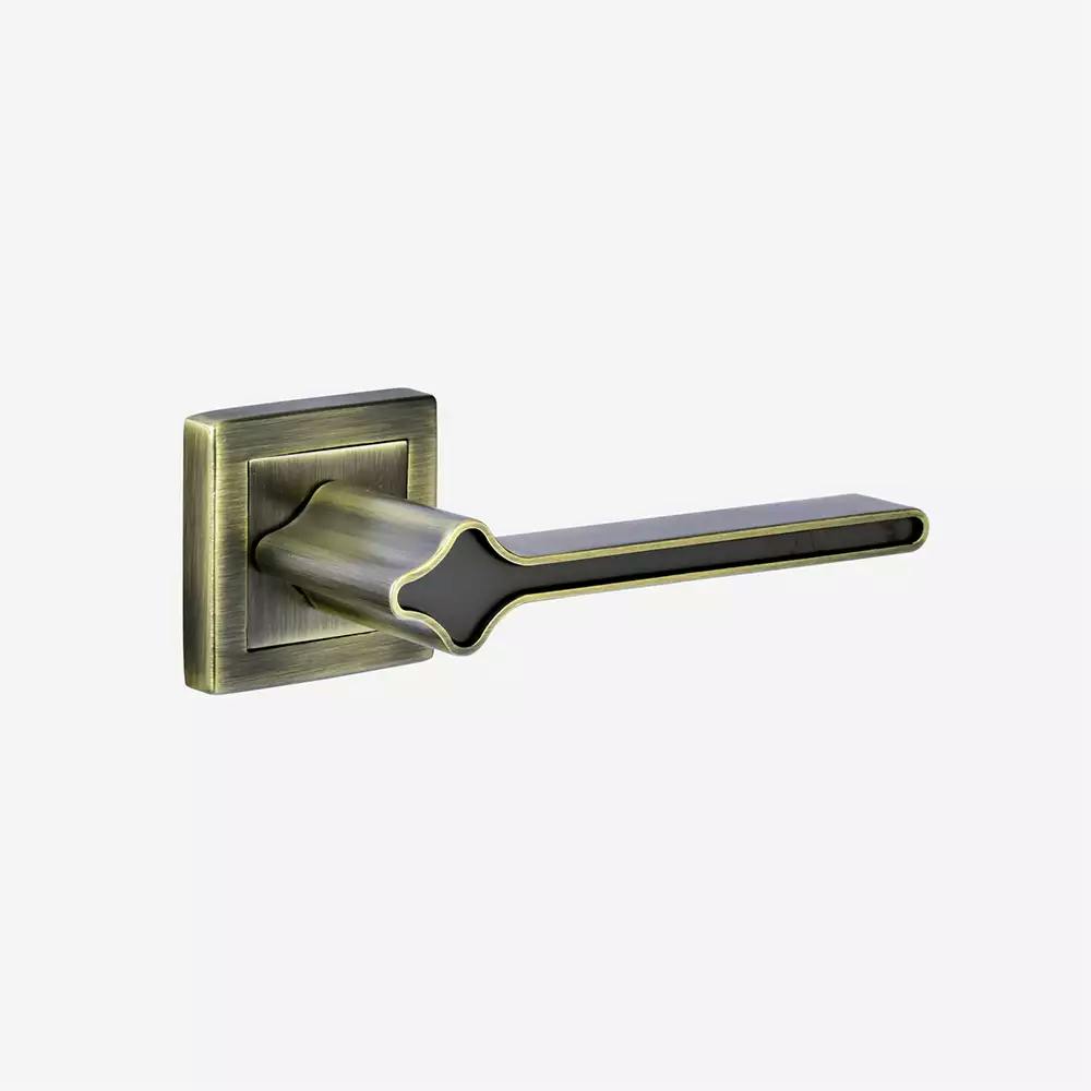 Dorset Odiun Mortise On Rose Door Handleset With Lock Body & 60 mm One Side Key & One Side Knob Cylinder - Satin Chrome