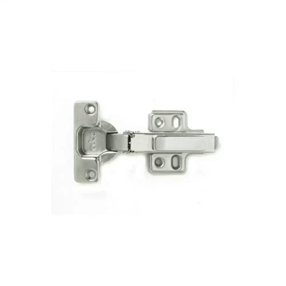Hepo Clip on Silent Hinges 16 Crank With Damper Mounting Plate 4 Hole - Silver