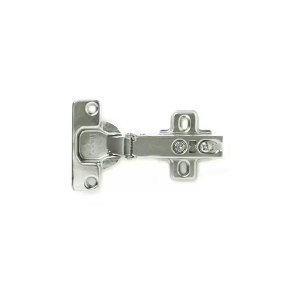 Hepo Slide on Regular Hinges 16 Crank With Mounting Plate 2 Hole - Silver