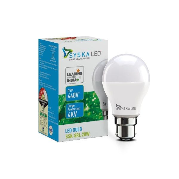 SYSKA 20W LED Bulbs with Life Span Up To 50000 Hours- (White)- Pack of 1