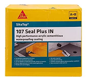 SikaTop 107 Seal Plus IN, High performance liquid waterproofing coating, easy to use, for interior and exterior floors and walls, Kit 7kg
