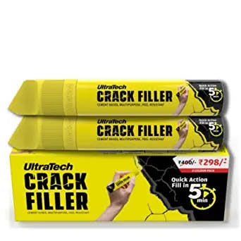 UltraTech DIY (Cream) Crack Filler for walls and joints, Gaps and Holes, Ready to Use Multipurpose filler for Walls, Floors, Tiles, Wood, Marble and Granite, Pack of 2, 180 gms