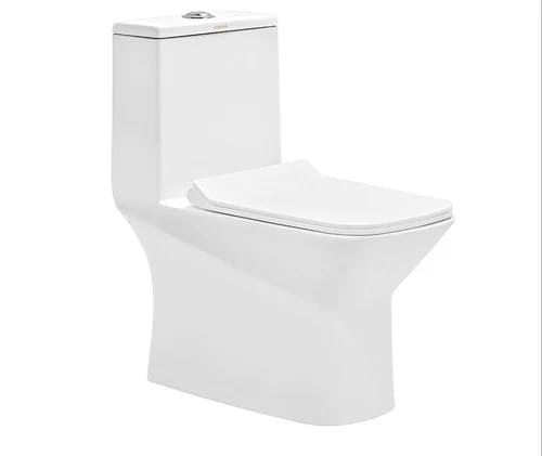 CERA Ceremony White Floor Mounted One Piece Commode Seat