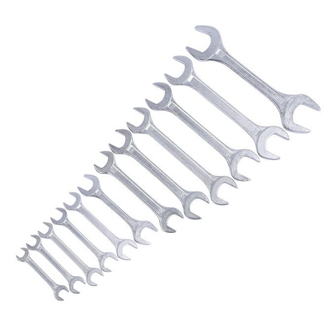 Double Open end Wrench set 12pc