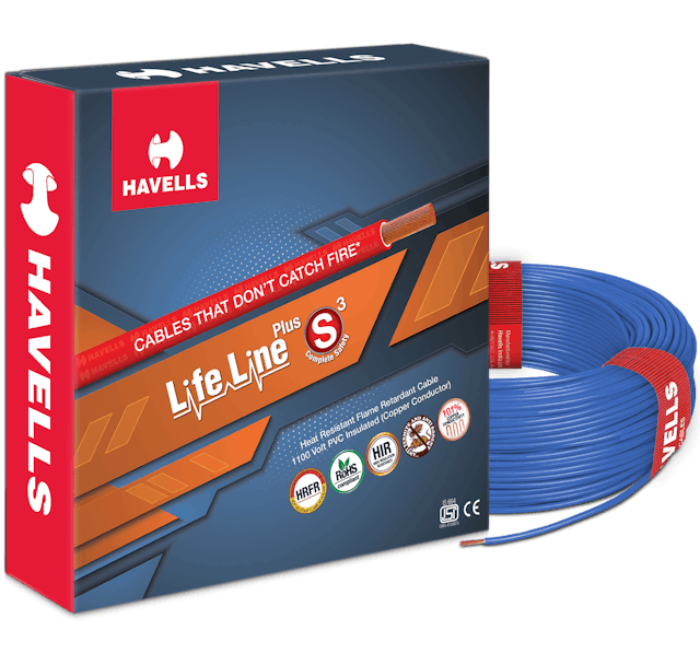 Havells LIFE LINE PLUS S3 HRFR CABLES (BLUE) 2.5 Sqmm.