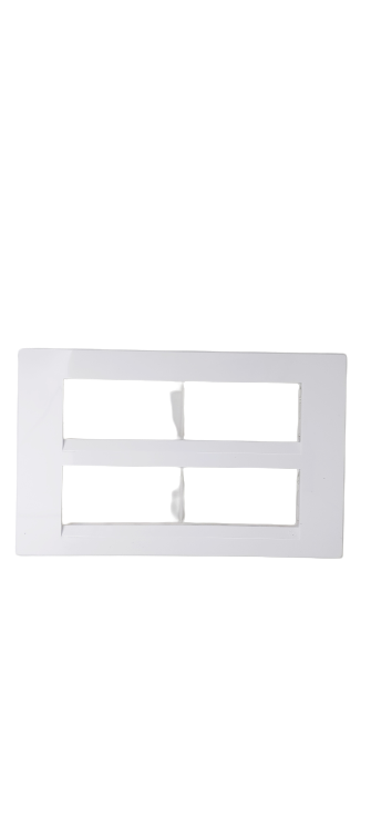L&T Englaze Snow White 16module PVC Cover Plate with Grid Frame