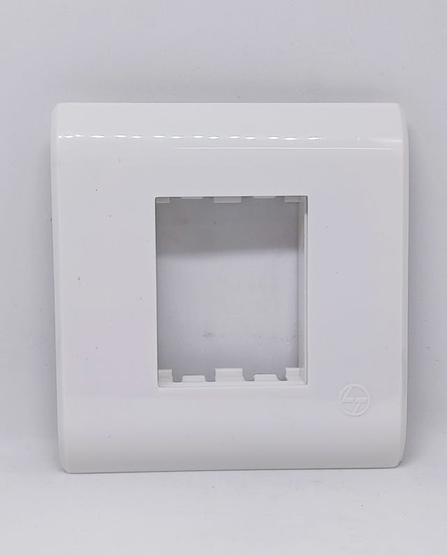 L&T Oris 2Module Cover Plate with Grid Frame