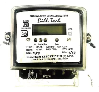 RG TAS 1 Phase Sub Electric LCD Meter 2 Wire 5-30A 240V 50HZ Metal Electrical Box