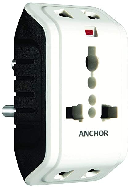 Smart Anchor by Panasonic Plastic 6A Plug Adaptor (White)