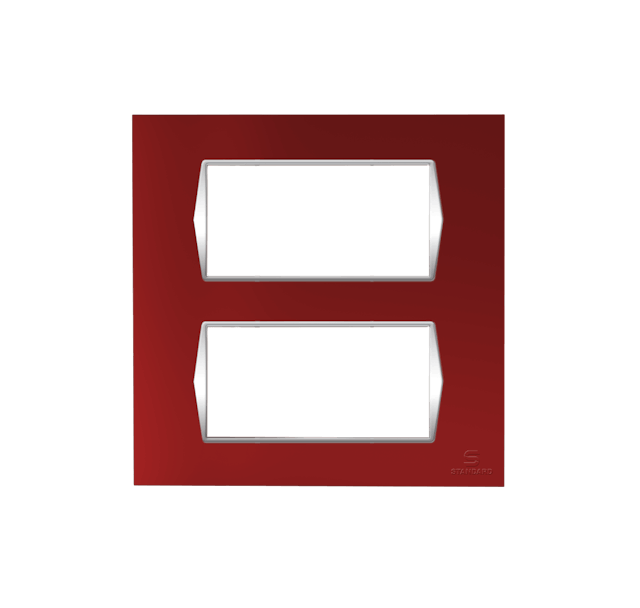 Standard 8 M (SQUARE) OUTER PLATE ZOE CHROME WINE