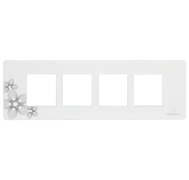 Standard 8-M-BLOSSOM-COVER-PLATE-H WHITE BLOSSOM